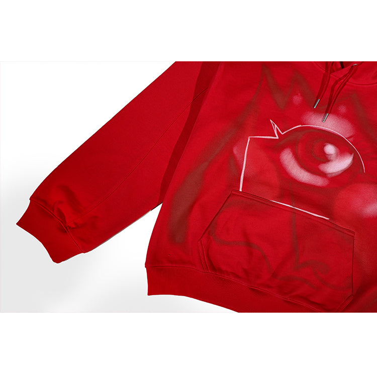 Airbrushed Red Hoodie