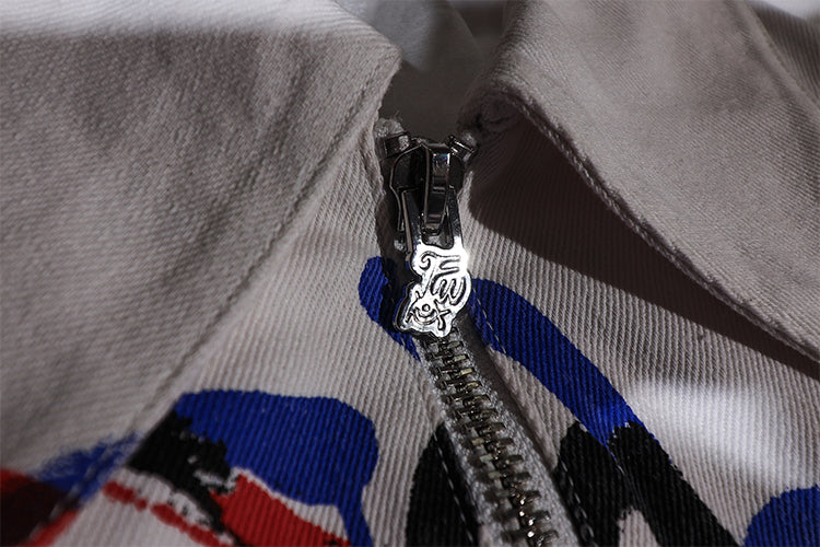 Spray Painted Collar Jacket