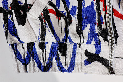 Spray Painted Collar Jacket - Chipped