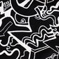 B&W Linework Collar Jacket