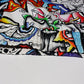 Multicolor Linework Collar Jacket