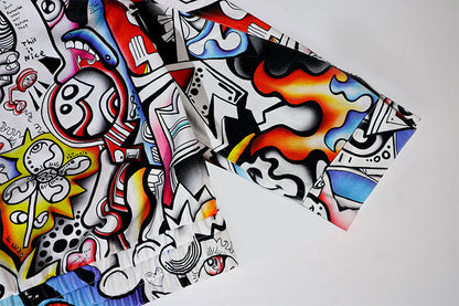 Multicolor Linework Collar Jacket