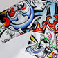 Multicolor Linework Collar Jacket