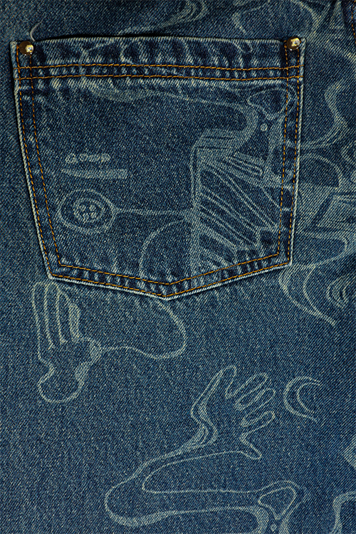 Laser Linework Jeans