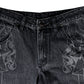 Cowboy B&W Linework Jeans