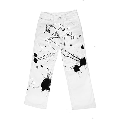 FEWOCiOUS Dang it. Painted Jeans - Digital Fashion Physical Collection with NFC authentication