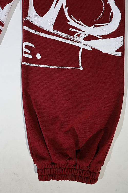 Maroon Muse Sweatpants - Chipped