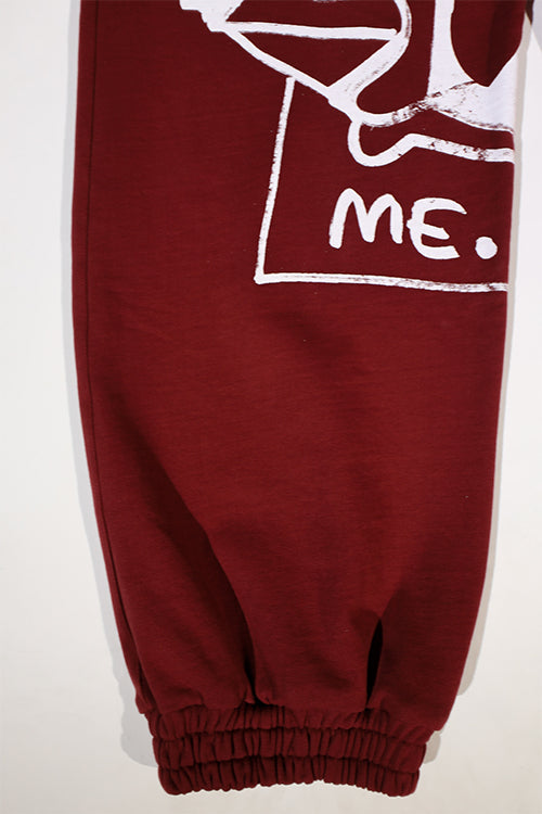 Maroon Muse Sweatpants - Chipped