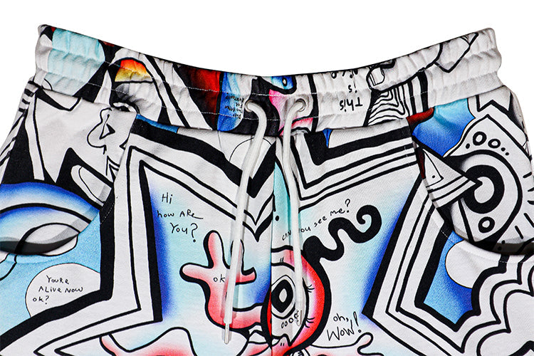 Multicolor Linework Sweatpants