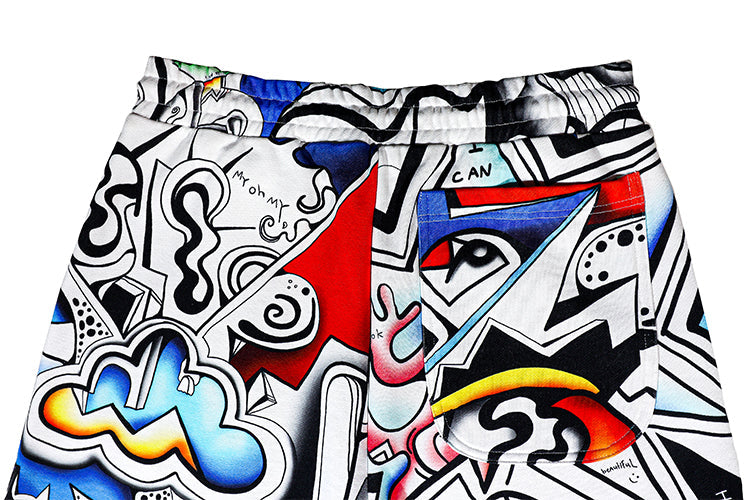 Multicolor Linework Sweatpants