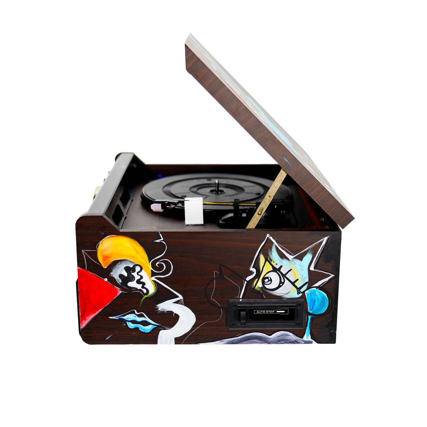 Victor and Victorola by FEWOCiOUS, 1/1 Hand-Painted Record Player