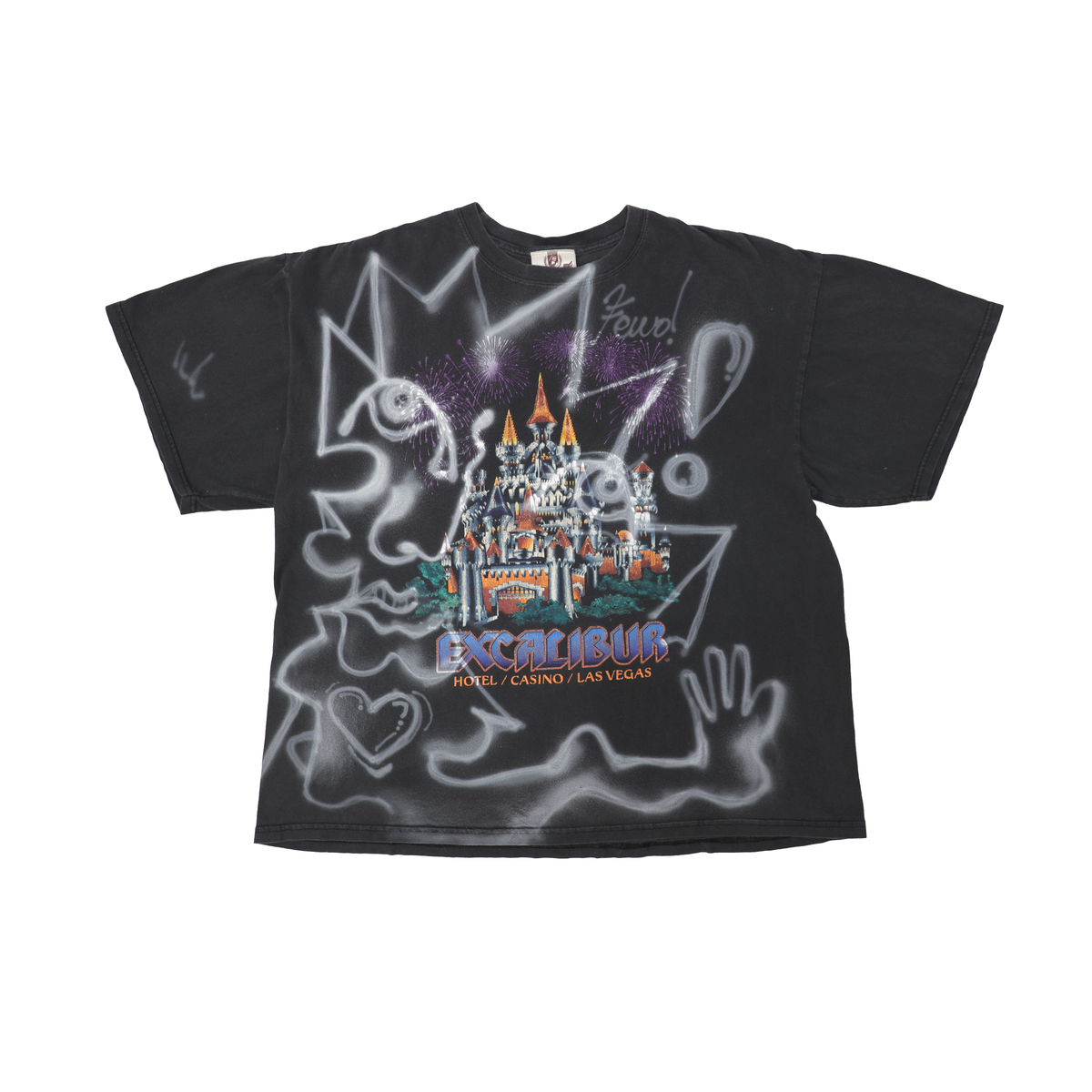 Vintage Las Vegas Castle Tee, Airbrushed by FEWOCiOUS, 1/1