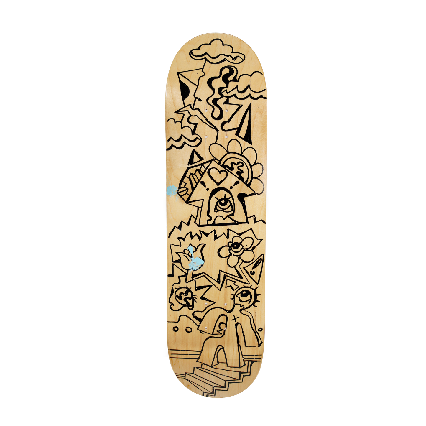 Skateboard Deck, Linework by FEWOCiOUS, 1/1