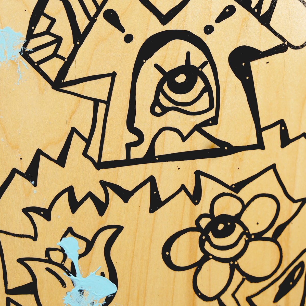 Skateboard Deck, Linework by FEWOCiOUS, 1/1