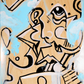 Skateboard Deck, Clouds + Linework by FEWOCiOUS, 1/1